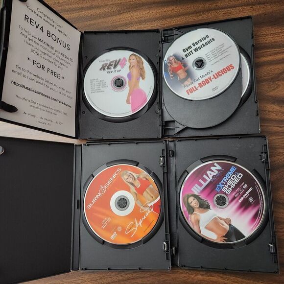 Exercise DVD Lot Jillian Michaels Extreme Shed & Shred Rev4 Natalie Jill Workout - Picture 7 of 10